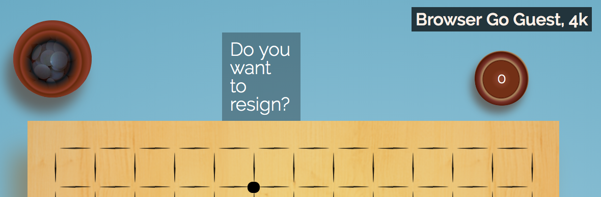 image of top side of board showing the image "Do you want to resign?"