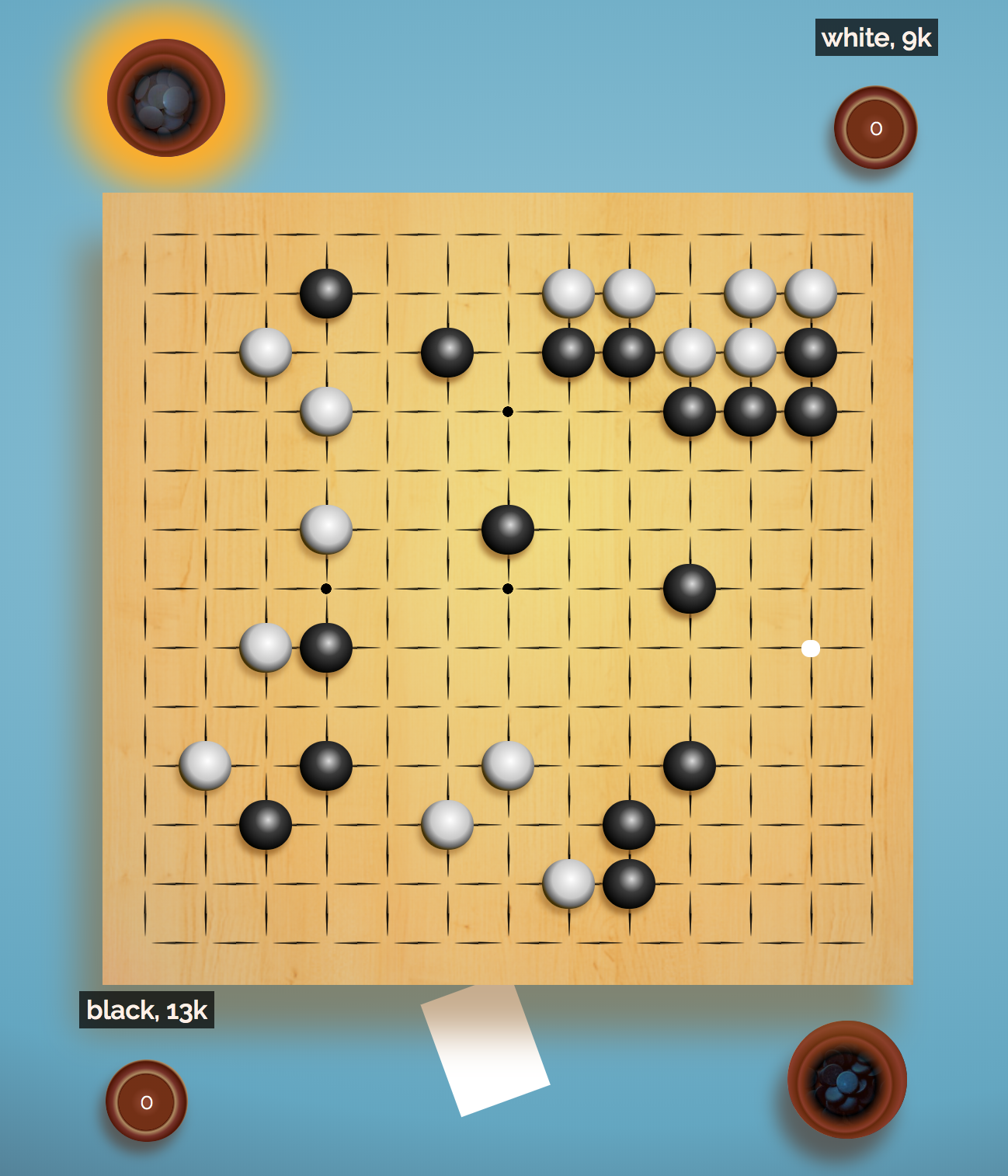 Screenshot of 13x13 game in progress